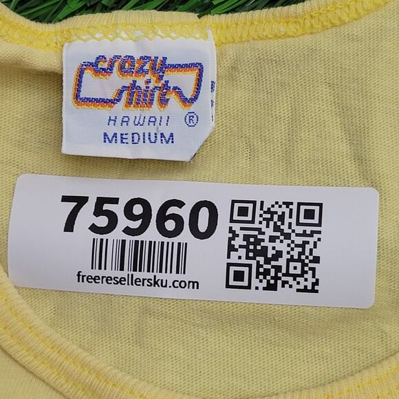 Vintage 80s Shark Tank-Top Small 17x24 Crazy-Shirts Kauai - Picture 7 of 16